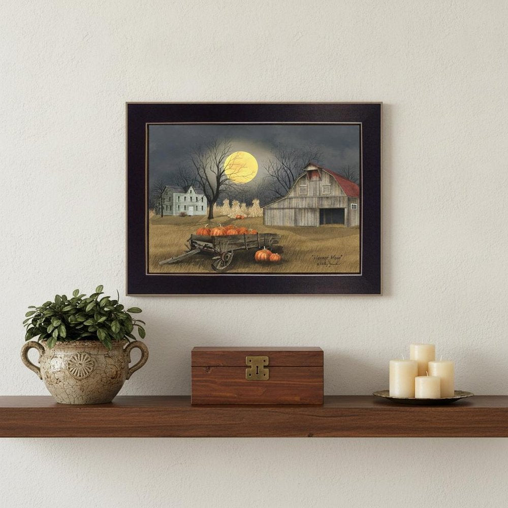 Harvest Moon 2 Black Framed Print Kitchen Wall Art
