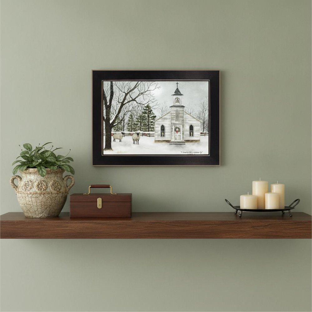 I Heard the Bells on Christmas 5 Black Framed Print Wall Art
