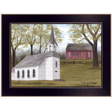 Faith and Freedom 1 Black Framed Print Wall Art