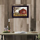 Flag Barn Black Picture Frame Print Wall Art