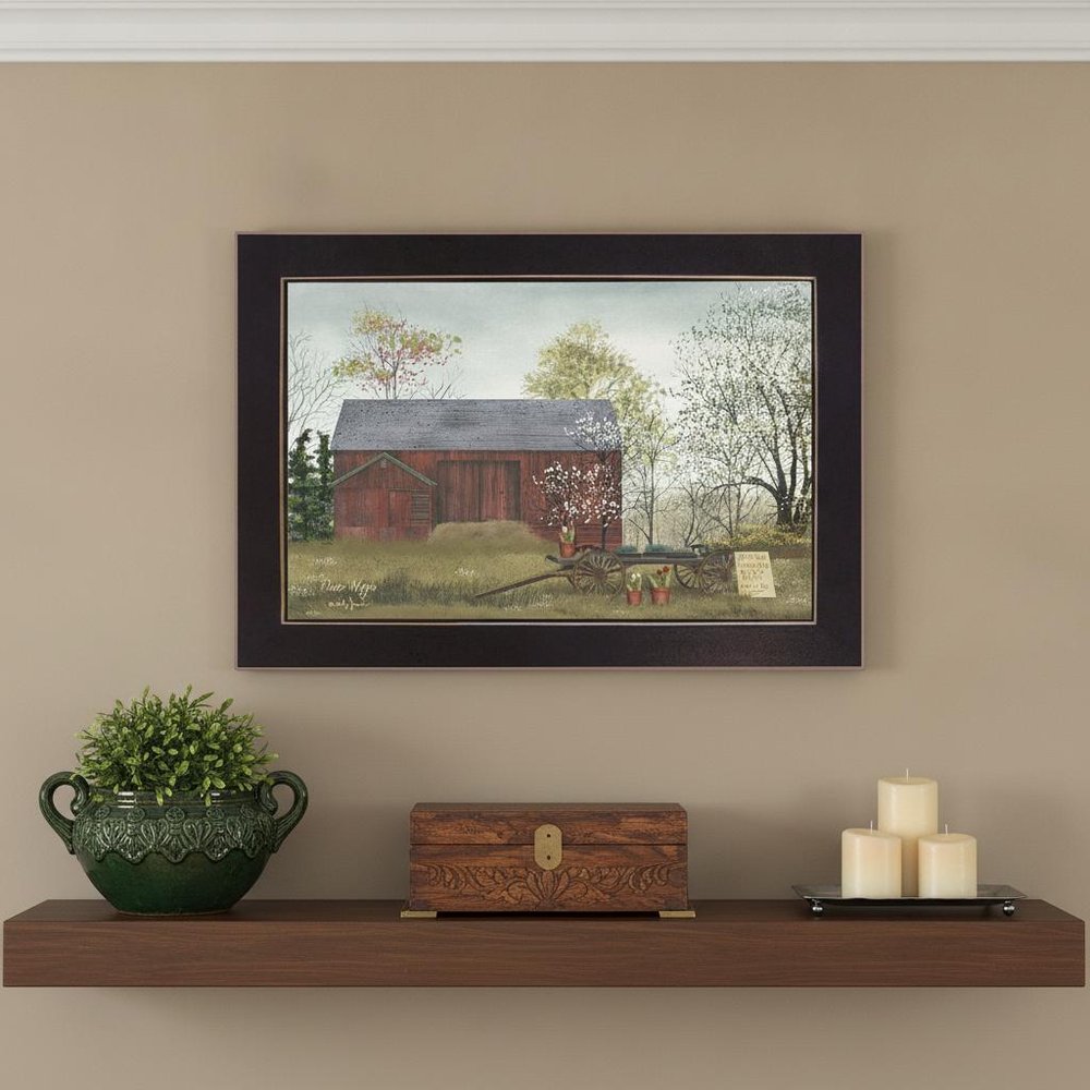 Flower Wagon 1 Black Framed Print Wall Art