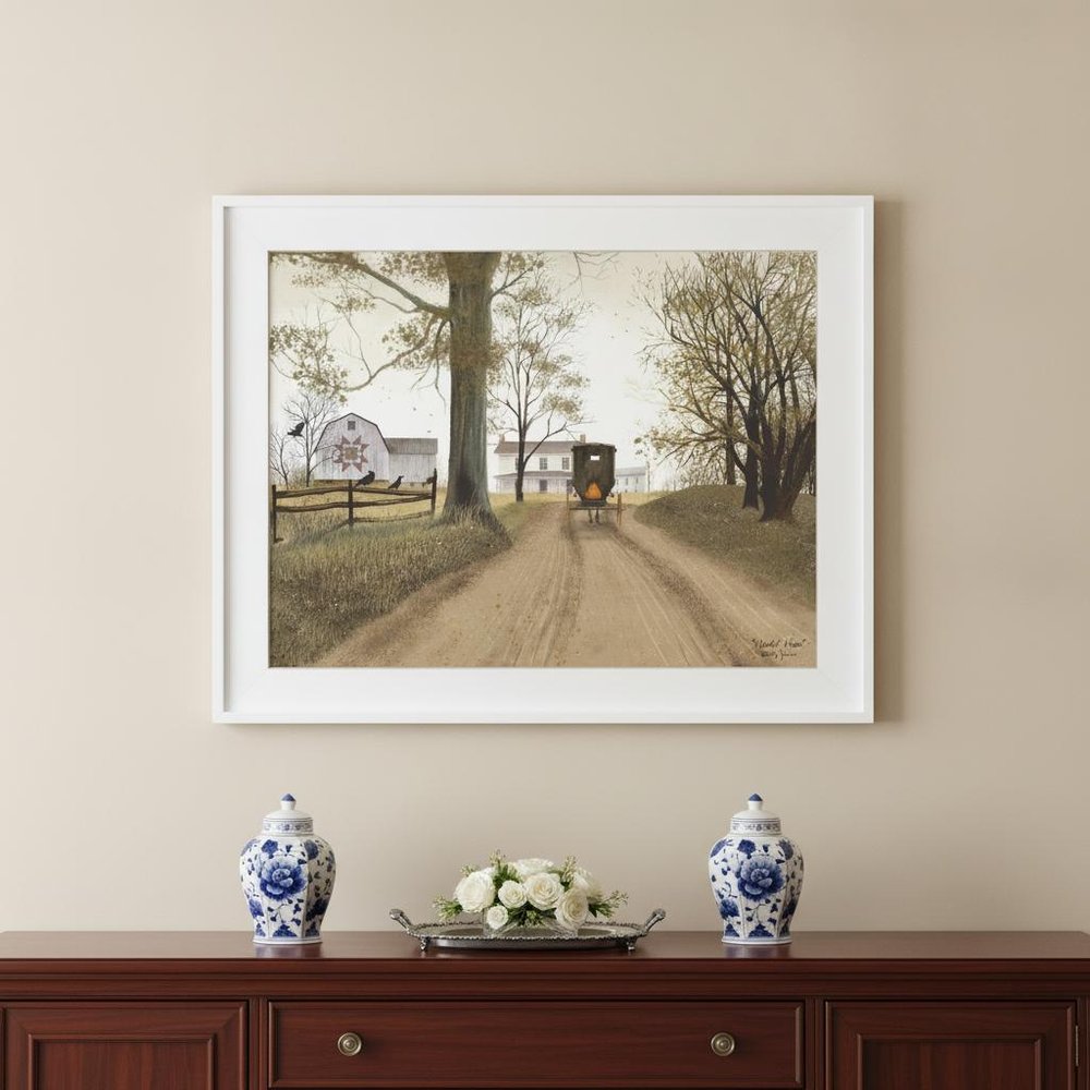 Headin Home White Framed Print Wall Art