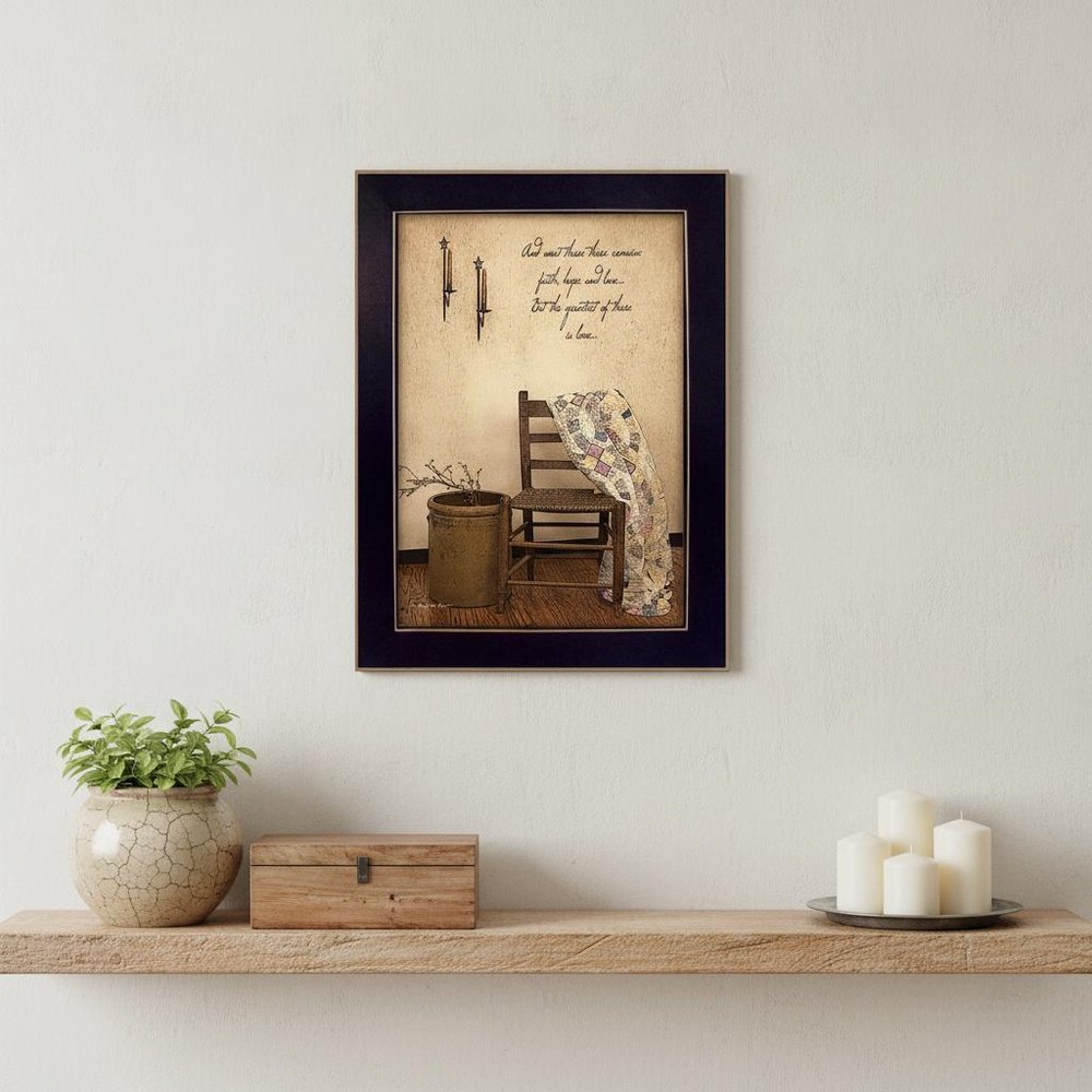 These Three Remain Black Framed Print Wall Art