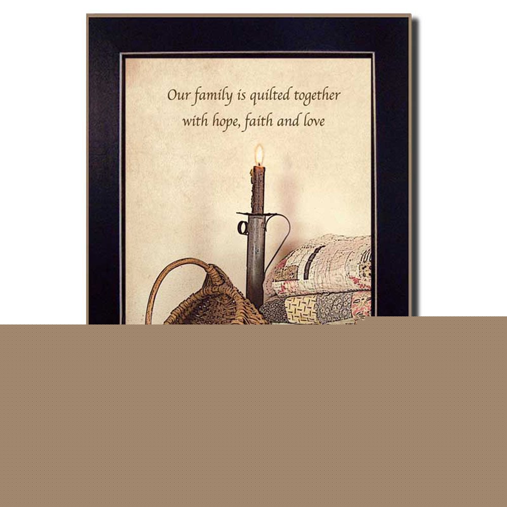 Quilted Together Black Framed Print Wall Art