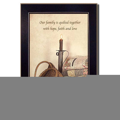 Quilted Together Black Framed Print Wall Art