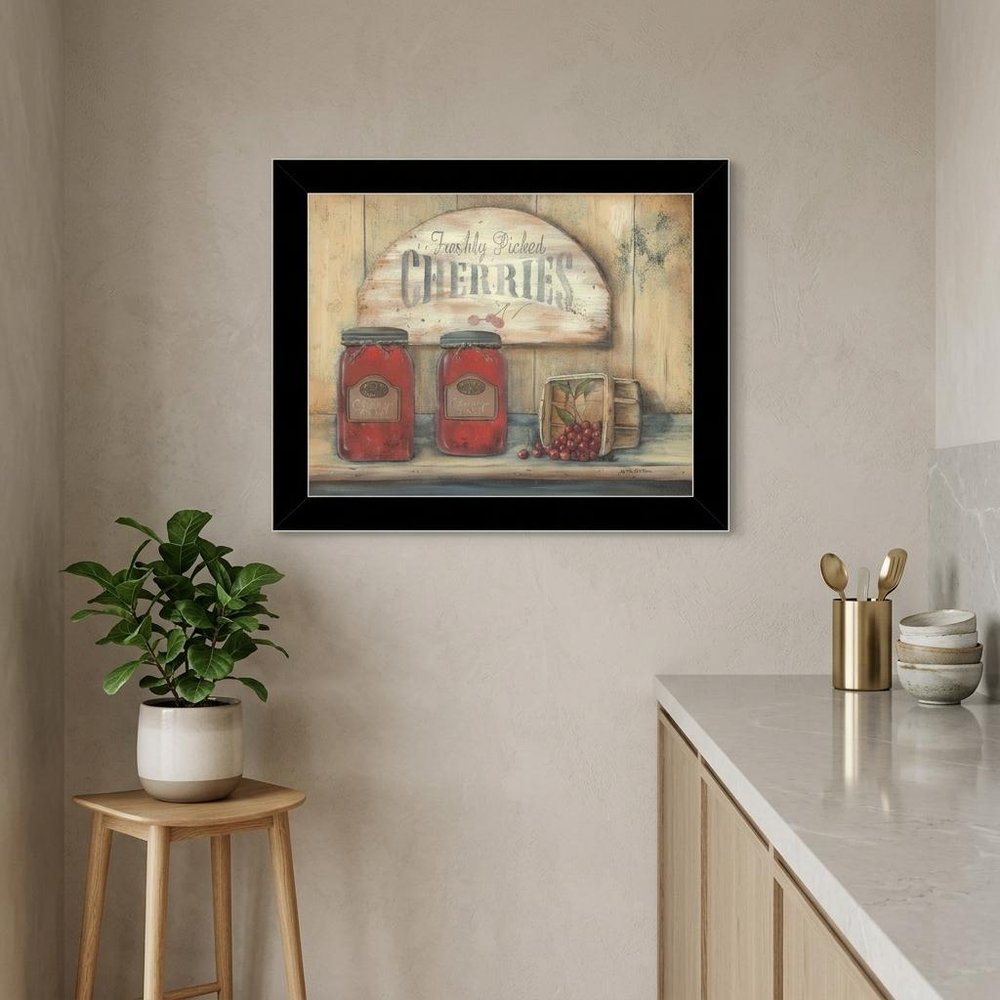 CHERRY JAM 4 Black Framed Print Wall Art