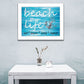 Beach Life 3 White Framed Print Wall Art