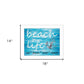 Beach Life 3 White Framed Print Wall Art