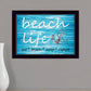 Beach Life 1 Black Framed Print Wall Art