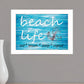 Beach Life 2 White Picture Frame Print Wall Art