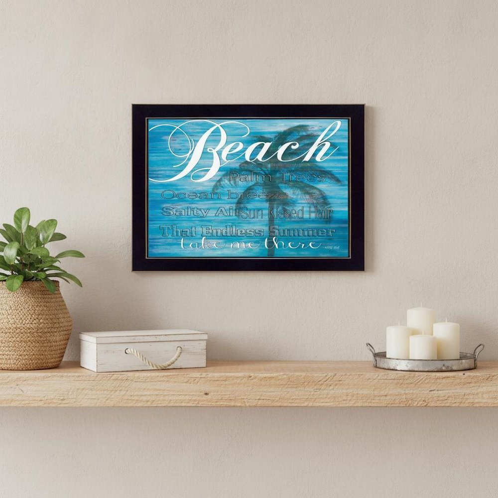 Take Me There 1 Black Framed Print Wall Art