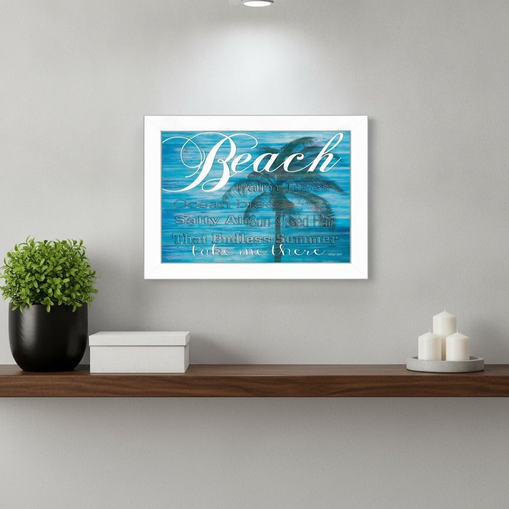 Take Me There 2 White Framed Print Wall Art