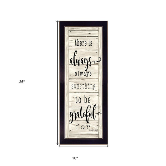 Be Grateful Black Framed Print Wall Art