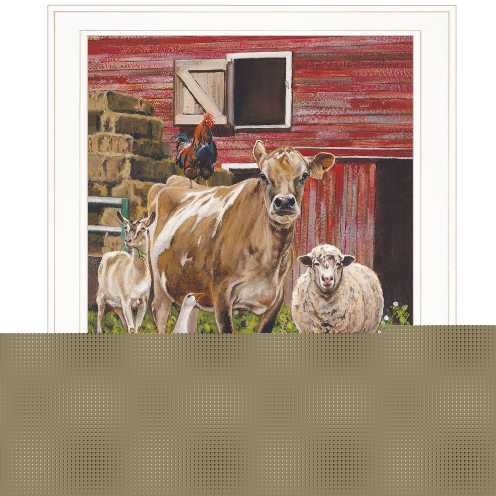 Barnyardigans White Framed Print Wall Art
