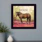 Henry the Horse Black Framed Print Wall Art