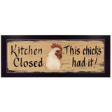 Kitchen Closed Black Framed Print Kitchen Wall Art