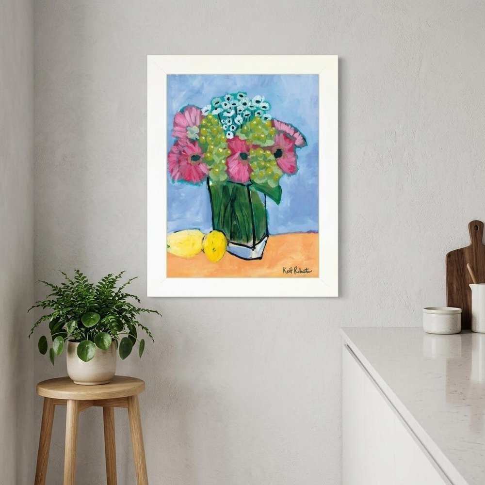 Kitchen Table Series II White Framed Print Kitchen Wall Art