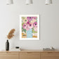Grannys Visit White Framed Print Wall Art