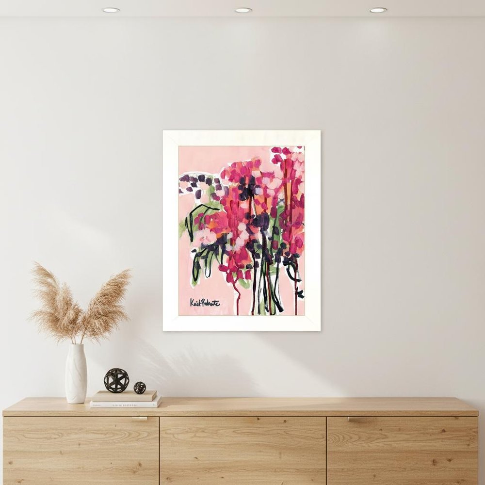 Picked in a Field in Maine White Framed Print Wall Art