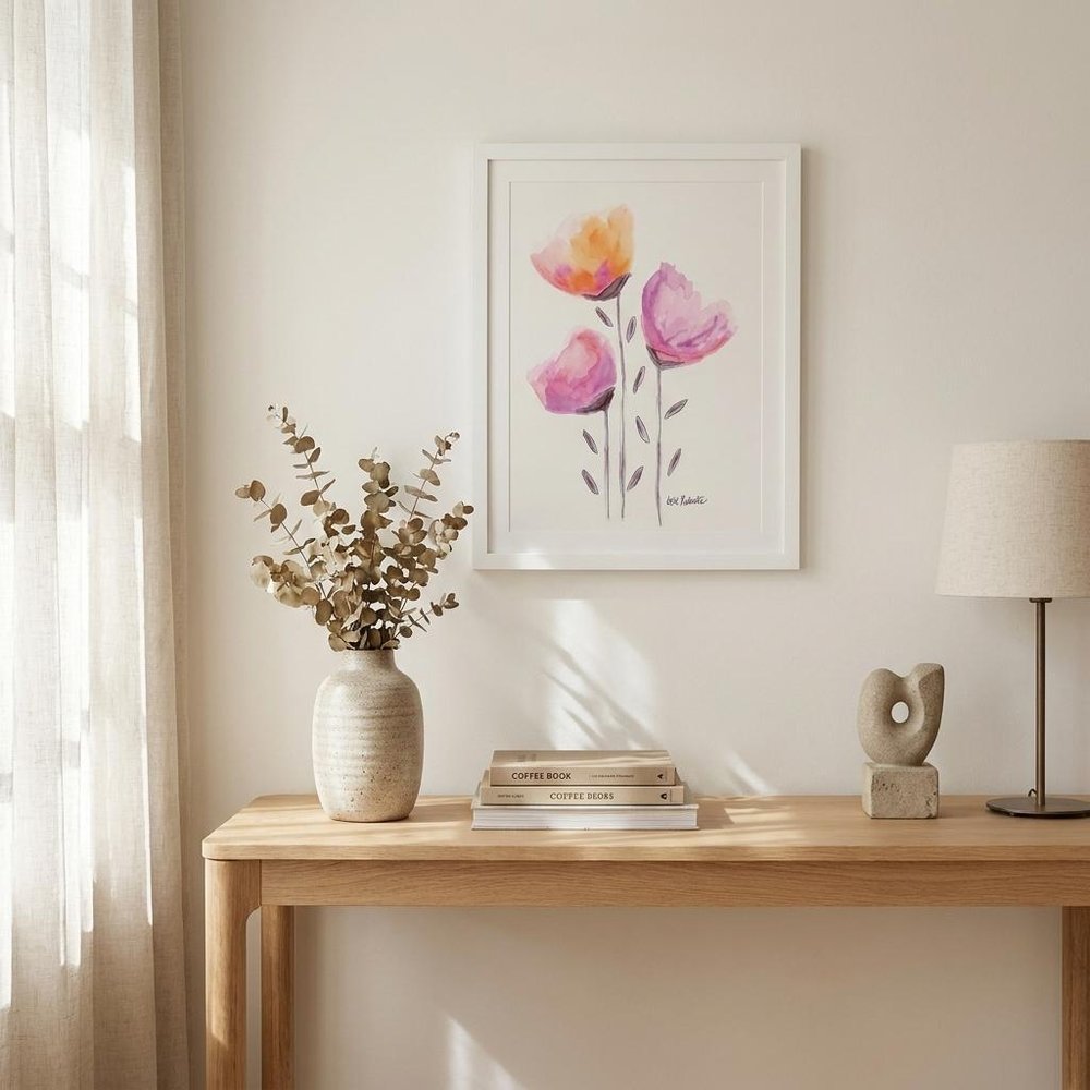 Grow Through It White Framed Print Wall Art