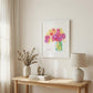 Speak in Flowers White Framed Print Wall Art