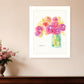 Speak in Flowers White Framed Print Wall Art
