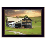 Mail Pouch Barn 3 Black Framed Print Wall Art