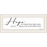 Hope 1 White Framed Print Wall Art