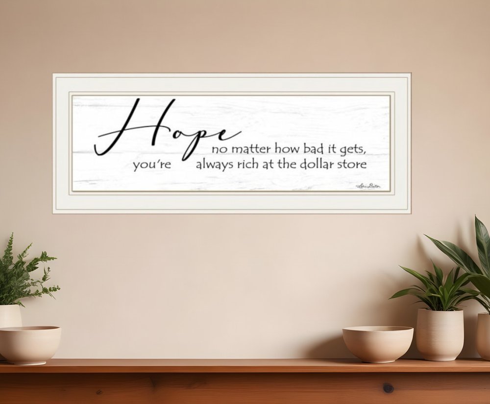Hope 1 White Framed Print Wall Art