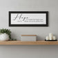 Hope Black Framed Print Wall Art