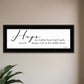 Hope Black Framed Print Wall Art