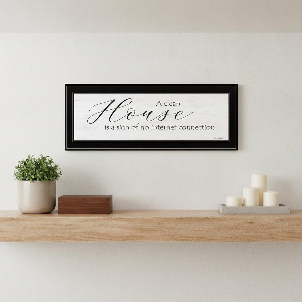 A Clean House Black Framed Print Wall Art