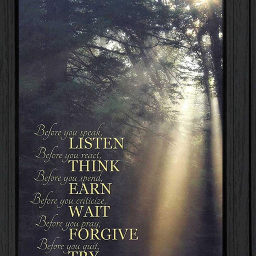 Before You 1 Black Framed Print Wall Art