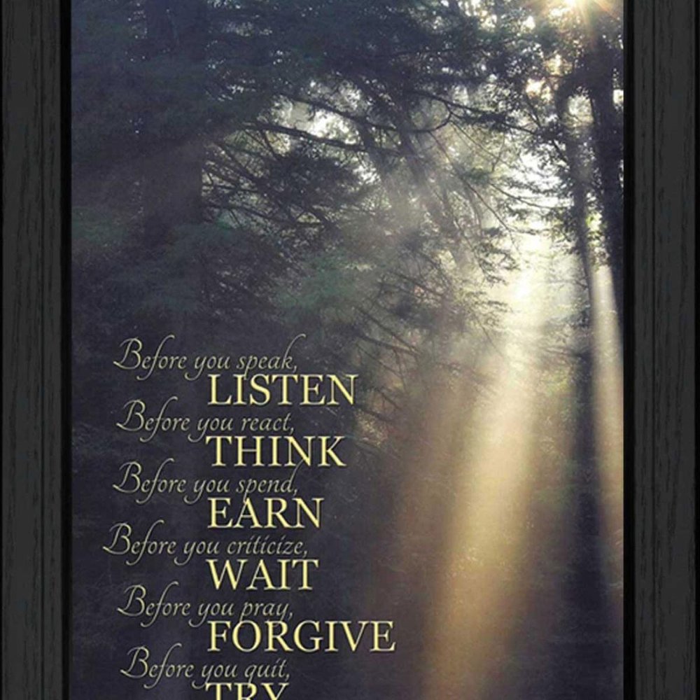 Before You 1 Black Framed Print Wall Art