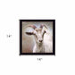 Up Close Goat Black Framed Print Wall Art