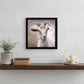 Up Close Goat Black Framed Print Wall Art