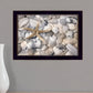 Starfish and Seashell 1 Black Framed Print Wall Art