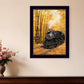 Fall Locomotive Black Framed Print Wall Art