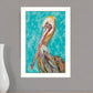 Pelican II White Framed Print Wall Art