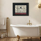 Bathroom 6 Black Framed Print Bathroom Wall Art
