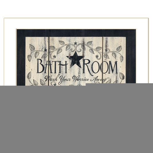 Bathroom 7 White Framed Print Bathroom Wall Art
