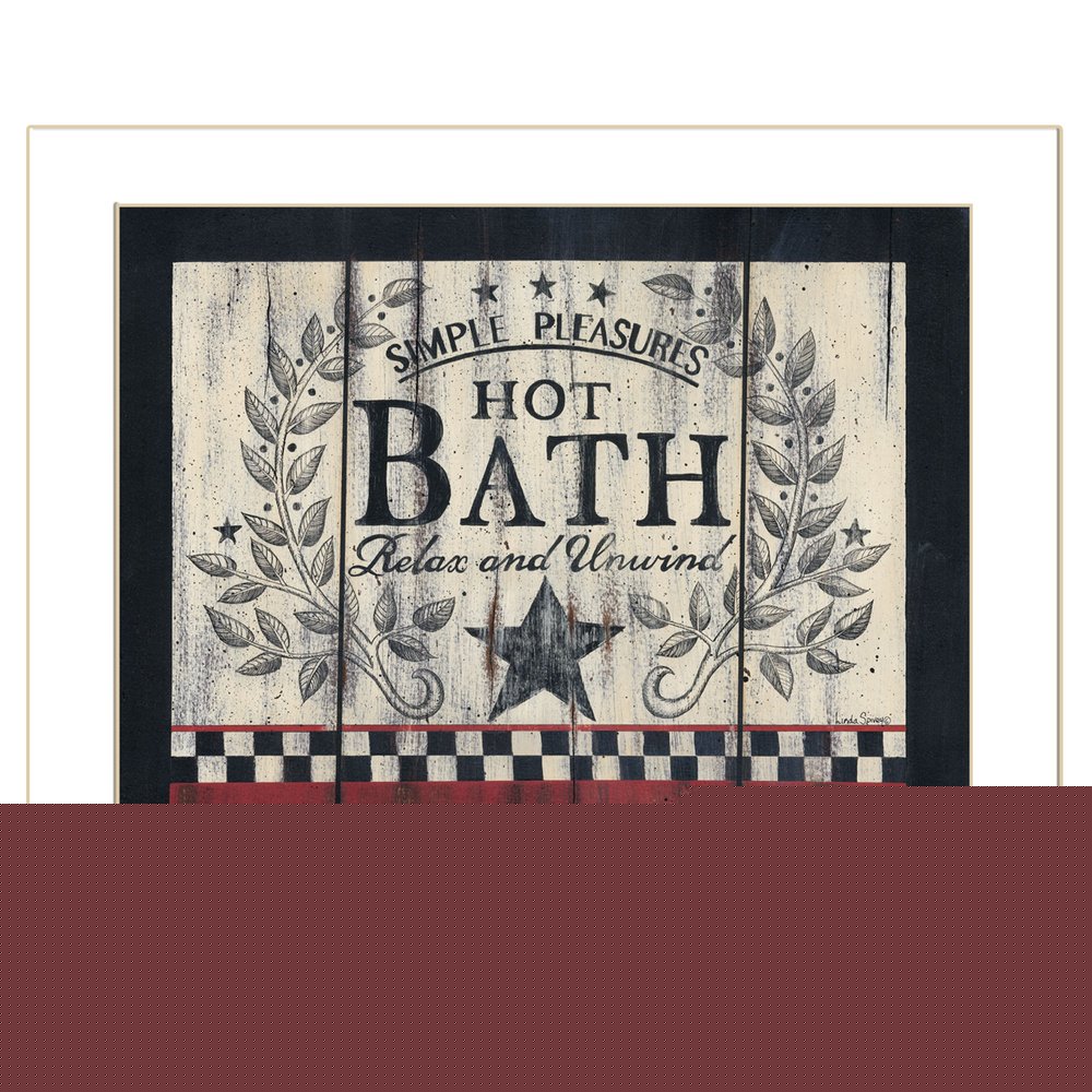 Hot Bath 11 White Framed Print Bathroom Wall Art