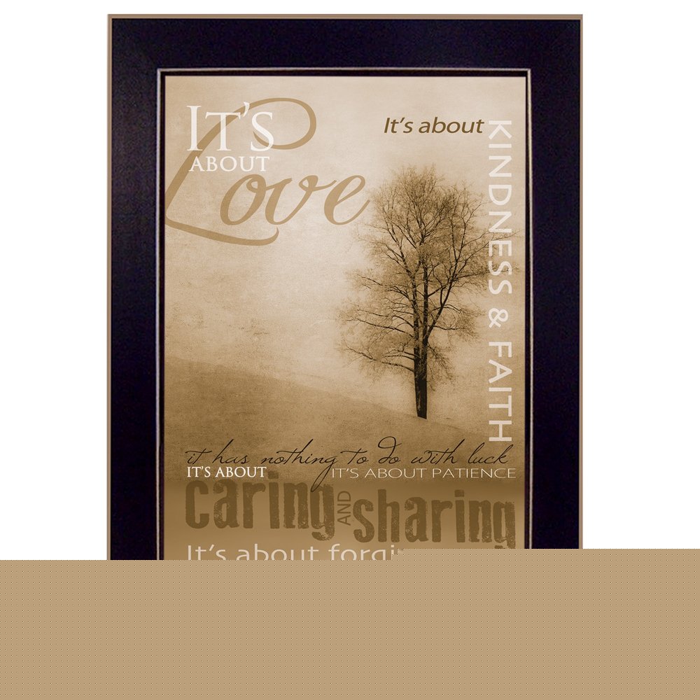 Its About Love 1 Black Framed Print Wall Art