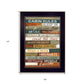 Cabin Rules 1 Black Framed Print Wall Art