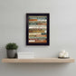 Cabin Rules 1 Black Framed Print Wall Art