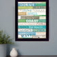 Ocean Rules 1 Black Framed Print Wall Art