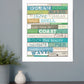 Ocean Rules 2 White Framed Print Wall Art