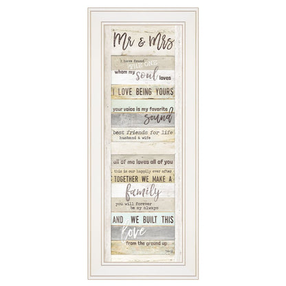 Mr and Mrs 2 White Framed Print Wall Art