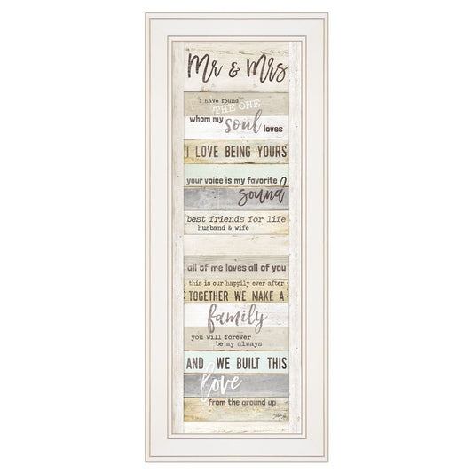 Mr and Mrs 2 White Framed Print Wall Art