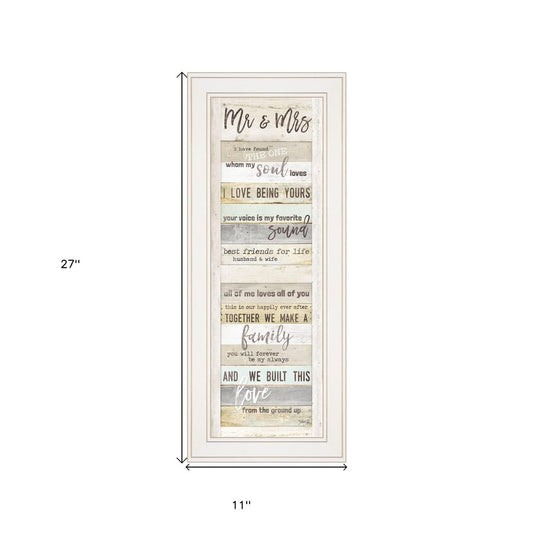 Mr and Mrs 2 White Framed Print Wall Art